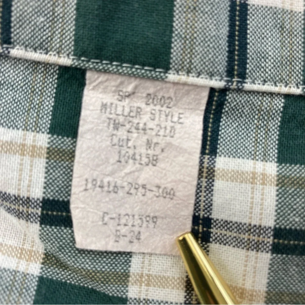 Vintage Rockies Forest Green Plaid Pearl Snap Western Shirt XL - Picture 13 of 14